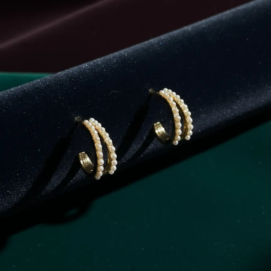 The Ines Pearl-Hoop